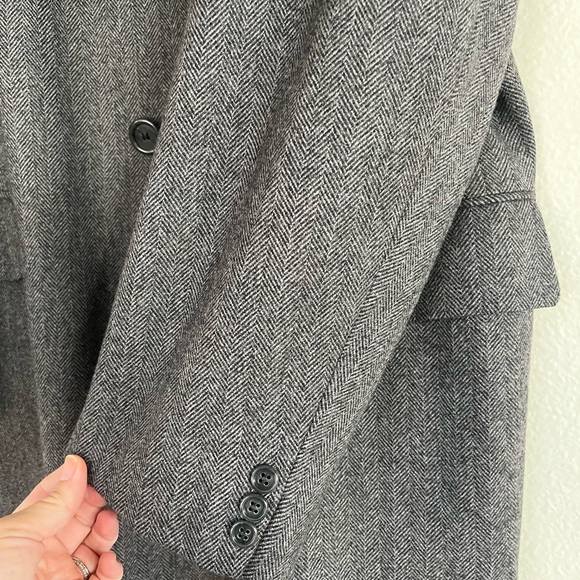 Bullock & Jones Wool Coat Suede Collar Made in Britain - Picture 4 of 11